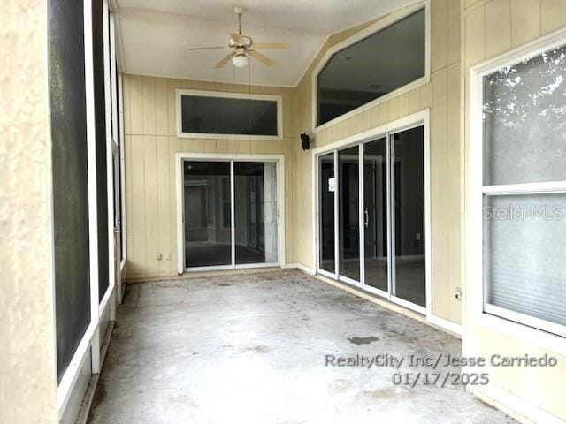 view of patio / terrace with ceiling fan