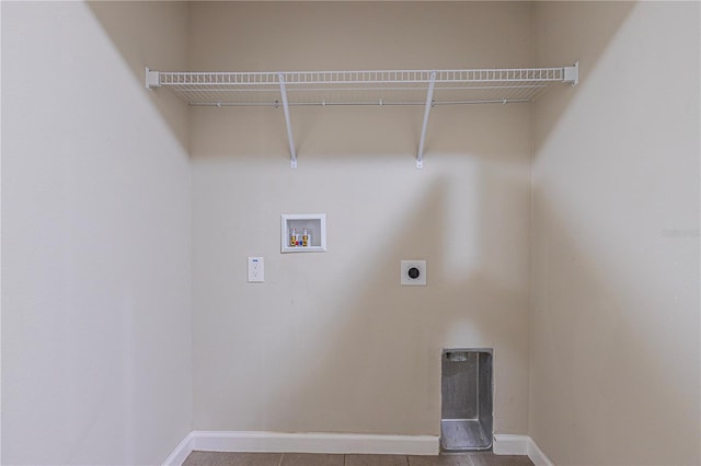 laundry area featuring electric dryer hookup and hookup for a washing machine