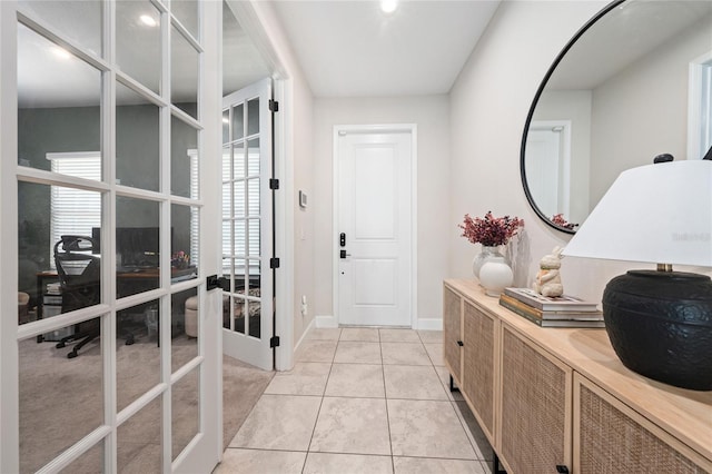 interior space featuring french doors