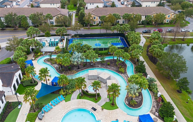 drone / aerial view featuring a residential view