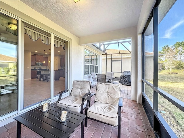 view of sunroom