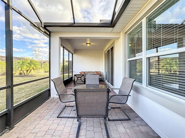 view of sunroom / solarium