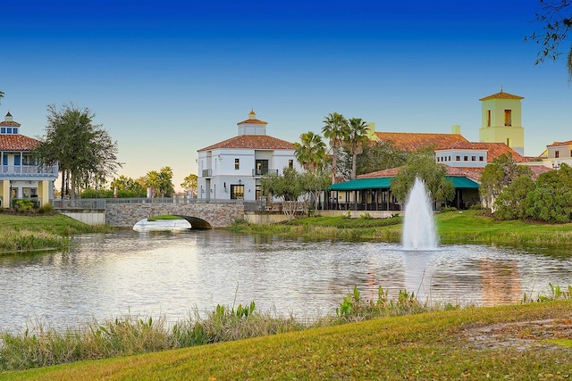 view of water feature