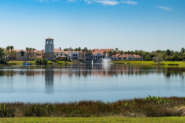 property view of water featuring a residential view