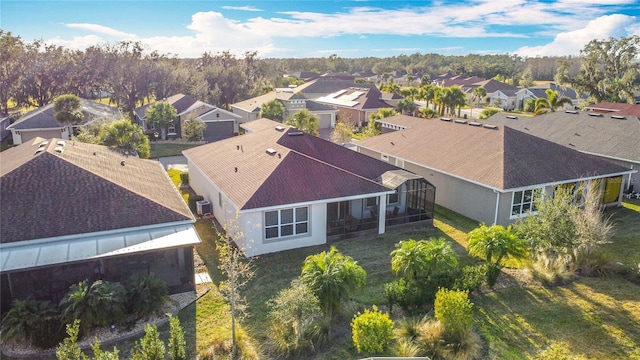 aerial view with a residential view