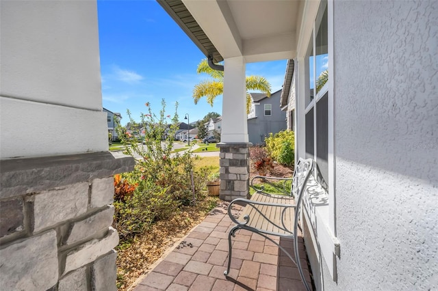 view of patio featuring covered porch