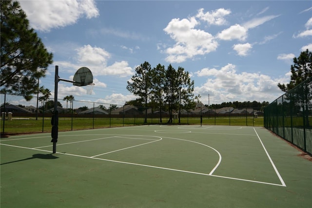 view of sport court