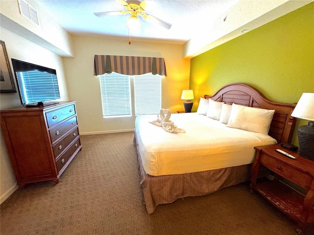 8100 Poinciana Blvd Unit B2/U2511, Orlando, FL 32821 - bedroom with baseboards, visible vents, ceiling fan, and carpet