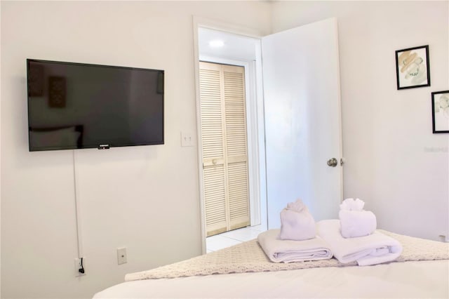 view of tiled bedroom