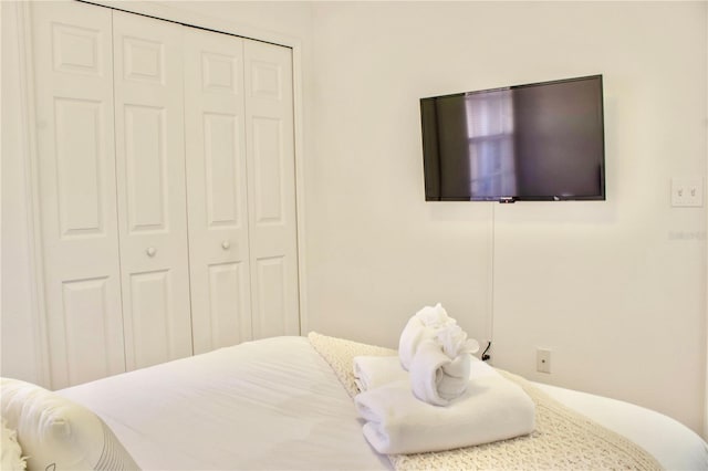 bedroom featuring a closet