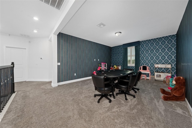 playroom featuring carpet