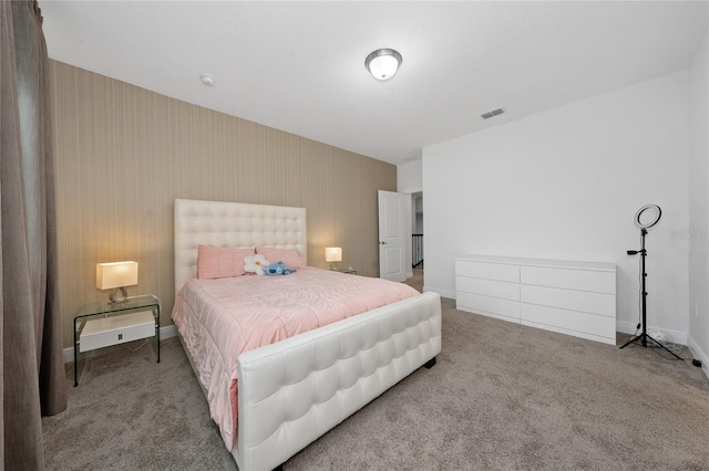 view of carpeted bedroom