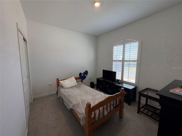 view of carpeted bedroom