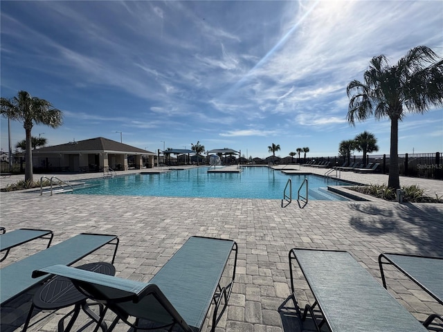 view of pool with a patio area