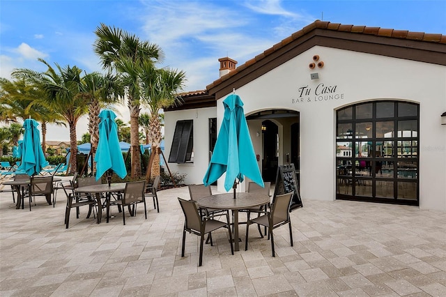 view of patio featuring french doors