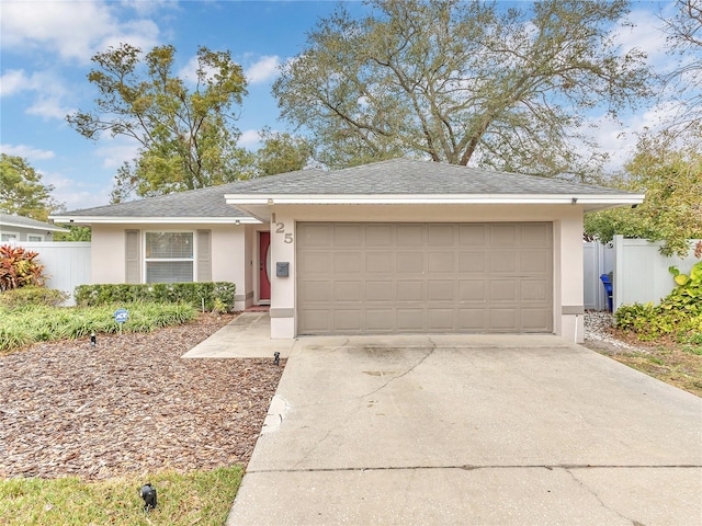 ranch-style house with a garage