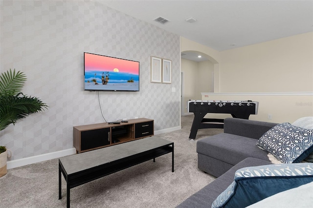 view of carpeted living room