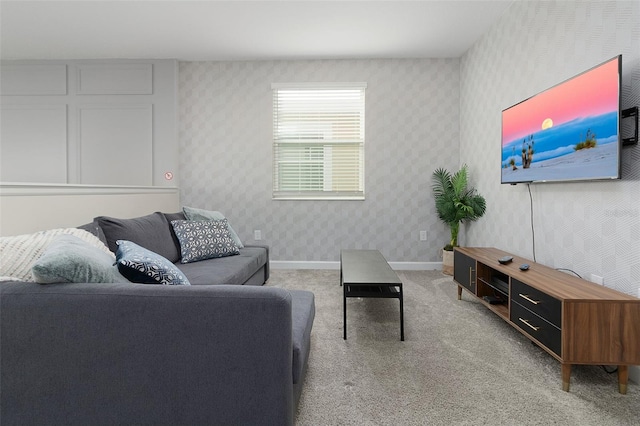 view of carpeted living room