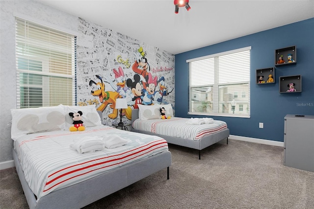 bedroom featuring carpet floors