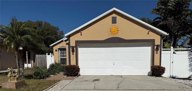 single story home featuring a garage