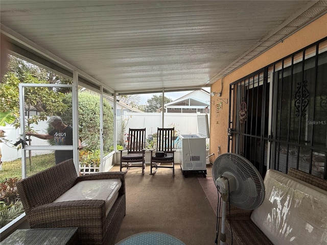 sunroom with a healthy amount of sunlight