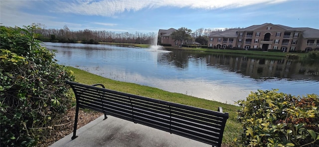 view of water feature