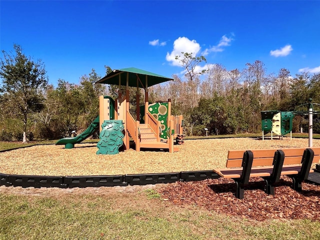 view of community jungle gym