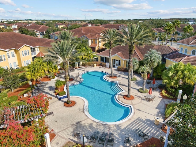 view of pool with a patio area