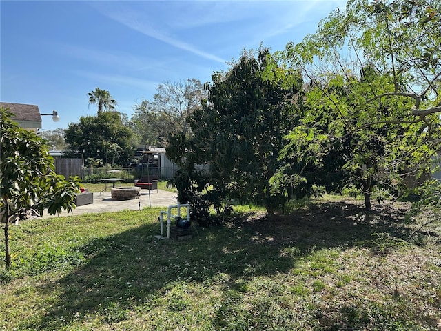 view of yard featuring a patio