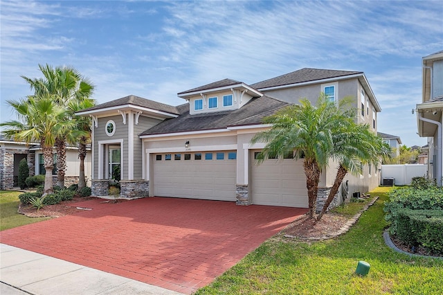 view of front of home featuring central AC