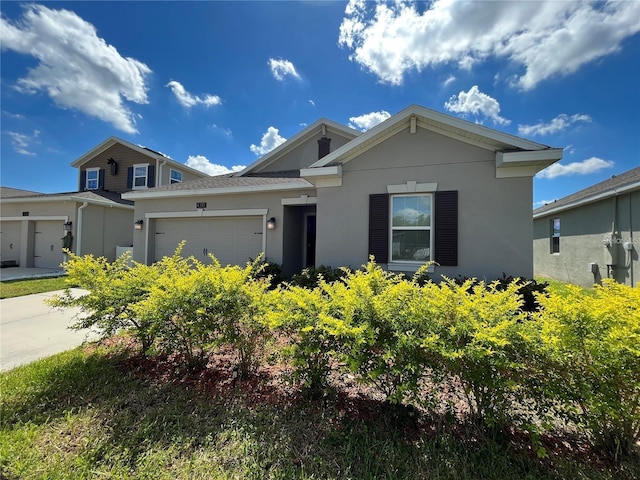 view of front of home featuring a garage