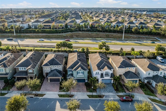 drone / aerial view with a residential view