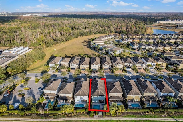 aerial view featuring a residential view