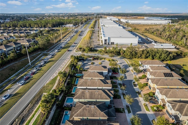 drone / aerial view with a residential view