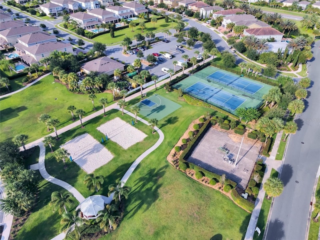 aerial view featuring a residential view