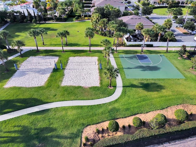 view of community with community basketball court and a residential view