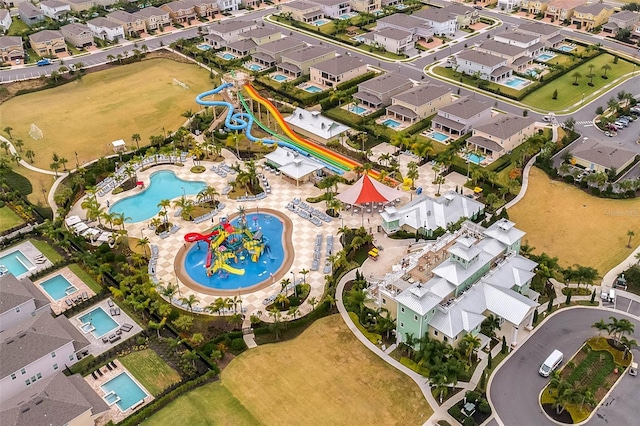 birds eye view of property featuring a residential view