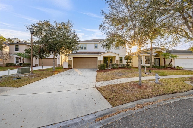 view of front of home featuring a front yard