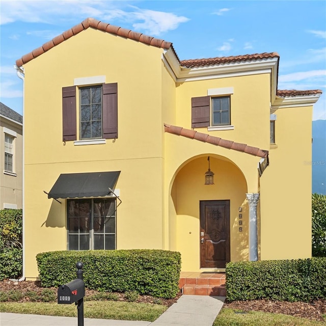 view of mediterranean / spanish house