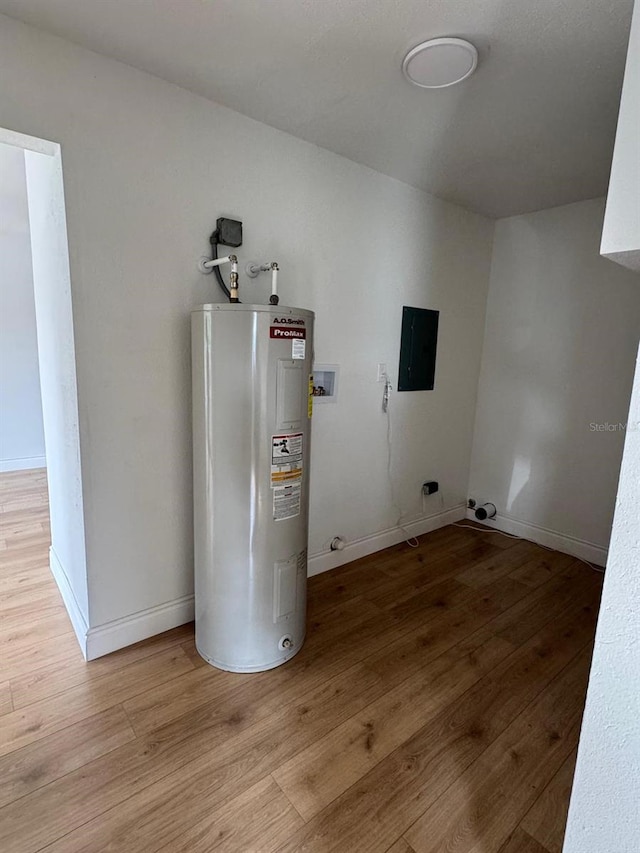 utilities with electric water heater and electric panel