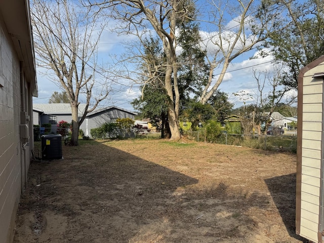 view of yard with cooling unit