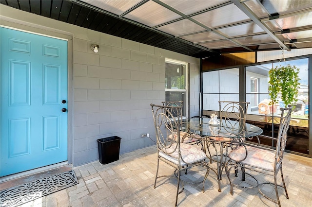 view of sunroom