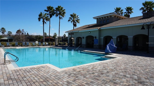 view of pool with a patio