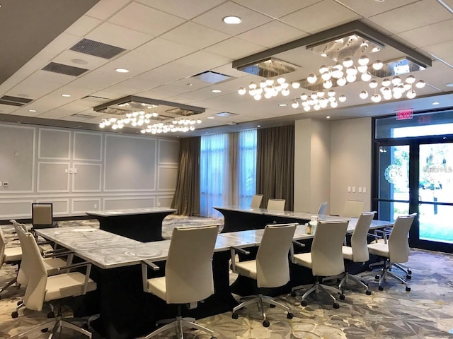 view of dining area