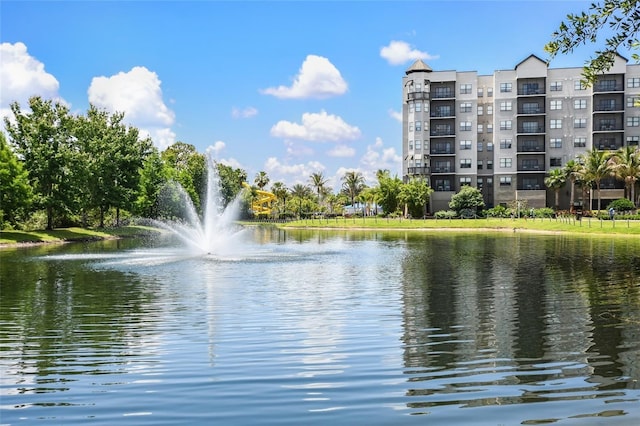 view of water feature