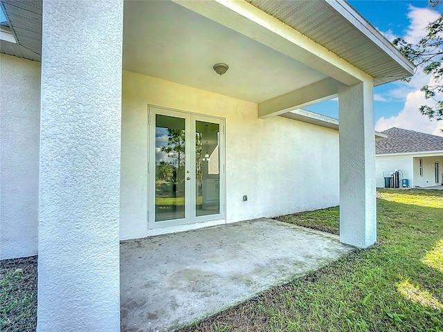 view of patio with french doors