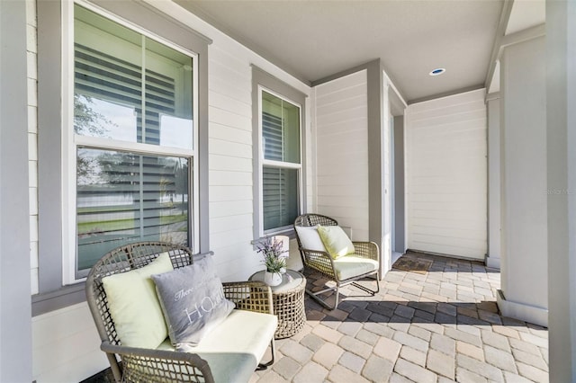 view of patio with a porch