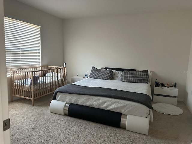 bedroom with carpet