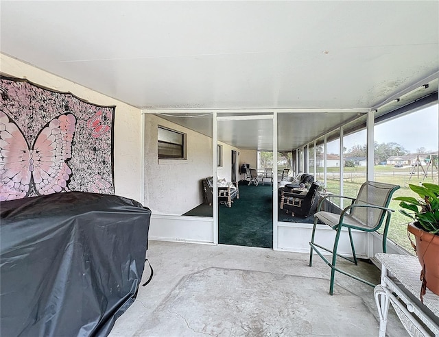 view of sunroom