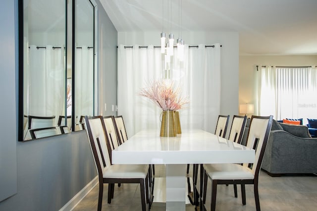 view of dining area